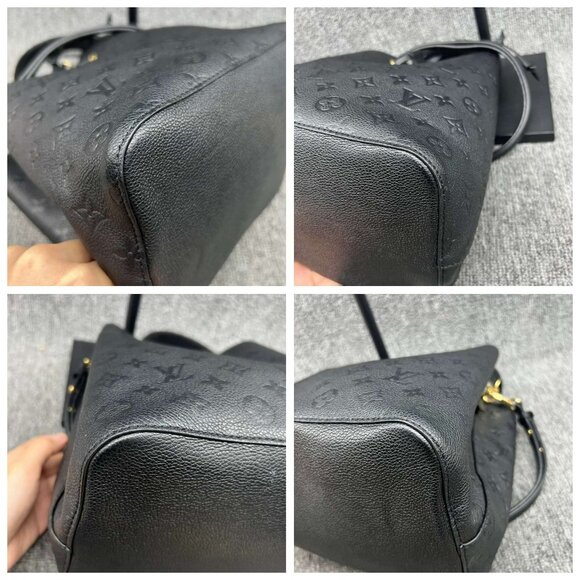 100% Authentic Louis Vuitton NeoNoe Black Leather Satchel - Picture 10 of 16